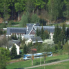 Blick vom Skihang auf das Naturhotel "Lindenhof" Holzhau