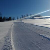 Der Rodelhang in Holzhau ist frisch präpariert
